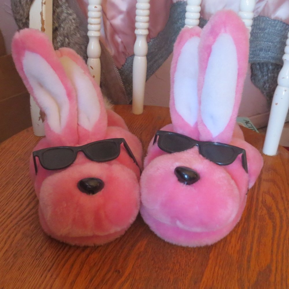 set of vintage slippers. Bunny slippers